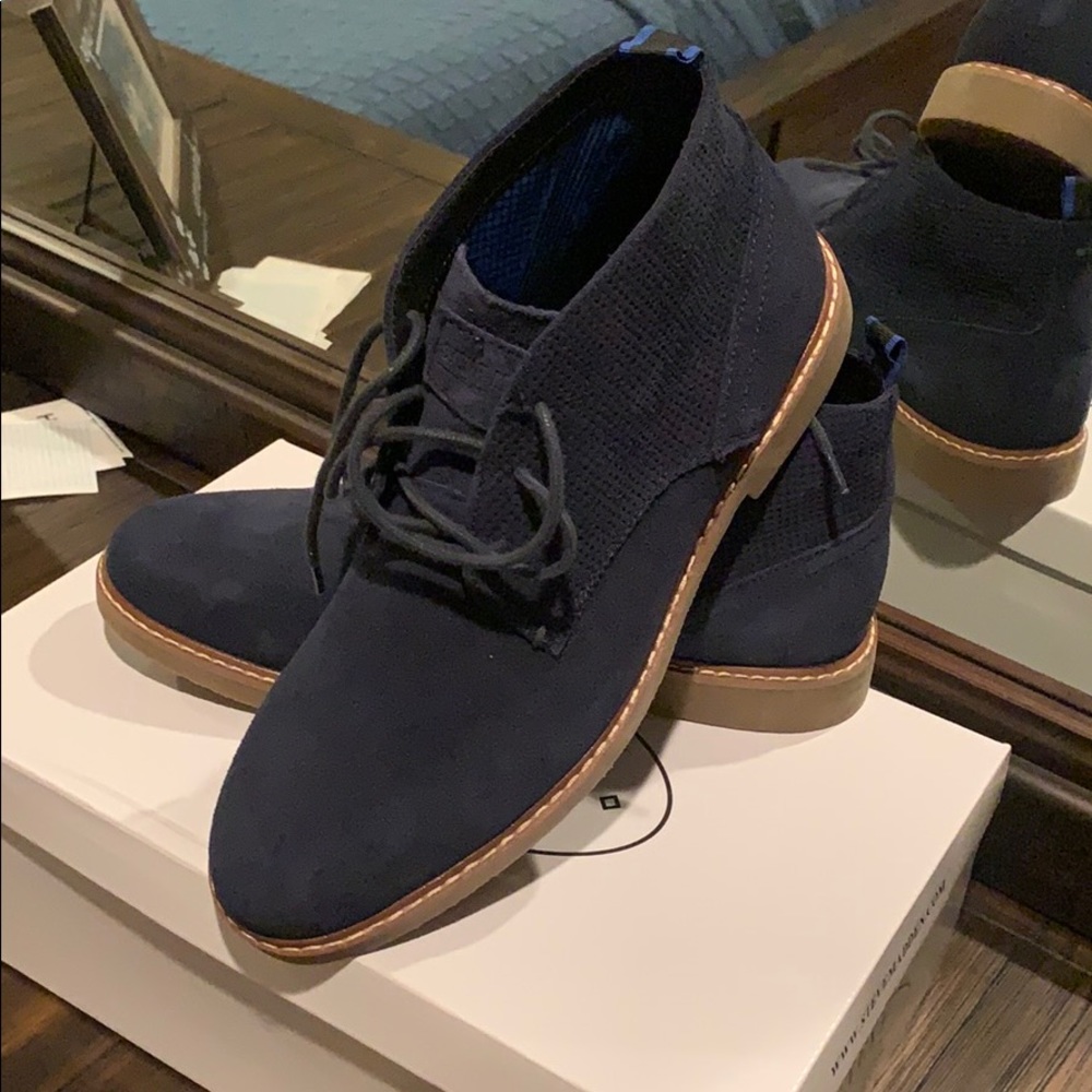 Steven Madden - Hardenn Navy Suede Dress Shoe
